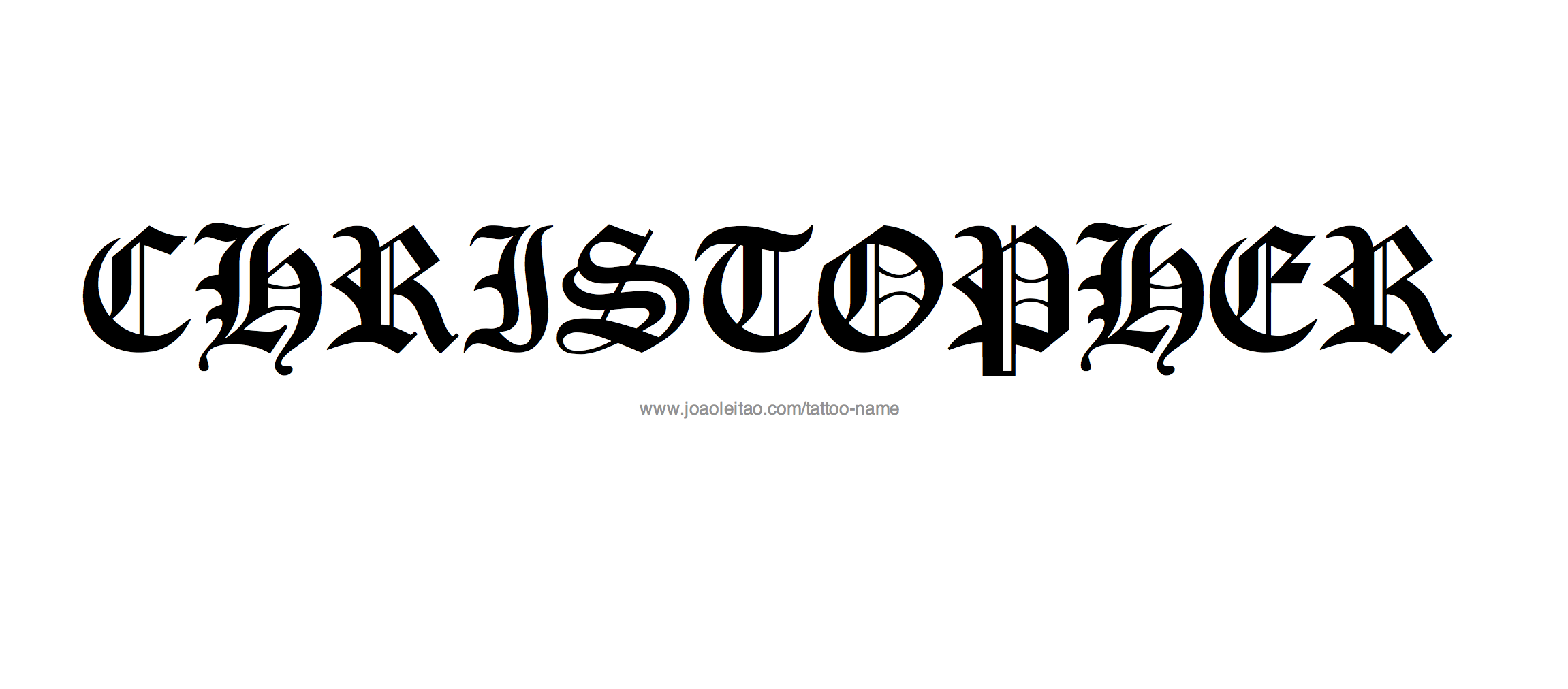 Christopher Name Tattoo Designs